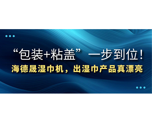 “包裝+粘蓋”一步到位！海德晟濕巾機(jī)，出濕巾產(chǎn)品真漂亮